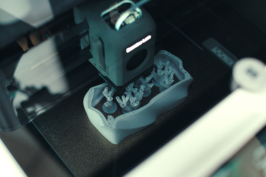 3 d printing of the first sample of the collection Kontur from Royal Copenhagen